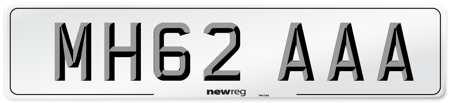MH62 AAA Number Plate from New Reg